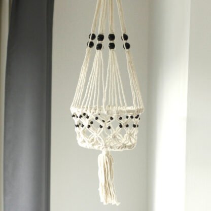 Macetero de Macrame - Gran con Cuentas