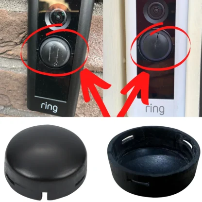 Paquete de 2 botones de repuesto compatibles con RING Doorbell Pro Fix, botón agrietado roto dañado