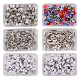 Cepillos de nailon para pulir los dientes, herramientas para clínica Dental, 100 piezas