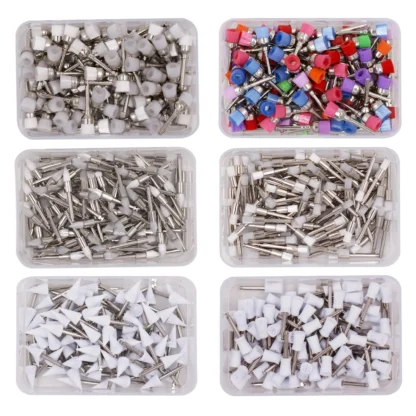 Cepillos de nailon para pulir los dientes, herramientas para clínica Dental, 100 piezas