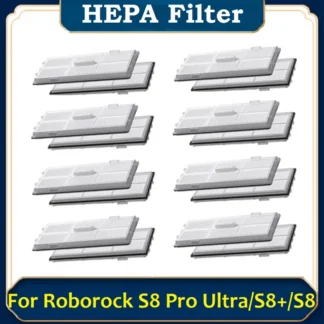 Reemplazo de filtro HEPA para Xiaomi Roborock S8/S8 +/S8 Pro, piezas de repuesto para Robot aspirador, filtros lavables, 16 unidades