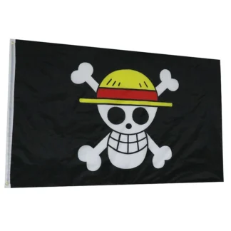 Anime One Piece Monkey D Luffy Skull Flag THOUSAND SUNNY Pirate Ship Flag, Sailing Adventure Flag, decoración del hogar, 90x150cm