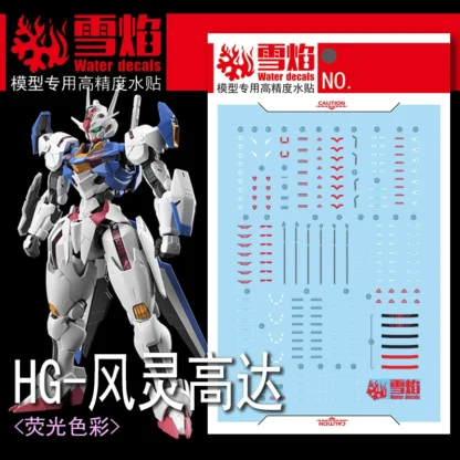 Calcomanías de modelo, herramienta de calcomanías de tobogán acuático para 1/144 HG, pegatinas fluorescentes aéreas, modelos, accesorios de Juguetes