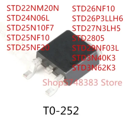 STD22NM20N STD24N06L STD25N10F7 STD25NF10 STD25NF20 STD26NF10 STD26P3LLH6 STD27N3LH5 STD2805 STD29NF03L STD3N40K3 STD3N62K3