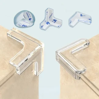 Protector de silicona de seguridad para bebé, 4 piezas, protección de borde de esquina de mesa, cubierta de enchufe eléctrico, protectores anticolisión para niños