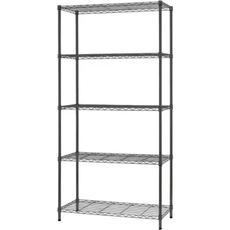 Estantería de alambre de Metal comercial, estante de 5 niveles con capa ajustable, de acero fuerte para restaurante, garaje, despensa y cocina