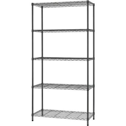 Estantería de alambre de Metal comercial, estante de 5 niveles con capa ajustable, de acero fuerte para restaurante, garaje, despensa y cocina