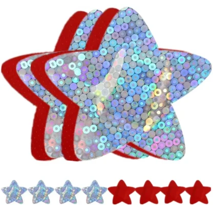 Vendajes adhesivos divertidos para vendaje de heridas, yeso pentculo, Color rojo puro/lasr, Ayuda de banda de estrella, 46x46mm, 20 unids/set