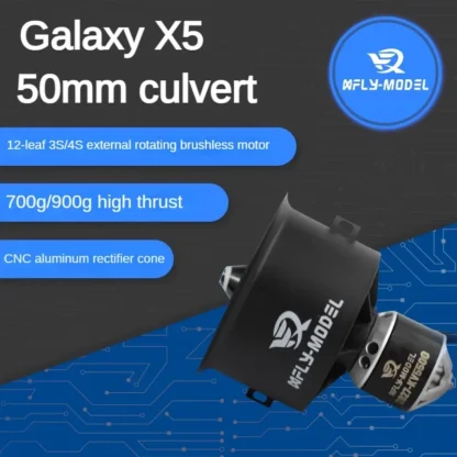 XFly-modelo de avión de 50mm, 12 hojas, bypass power group 2627-KV4600, rotación externa 3S/4S