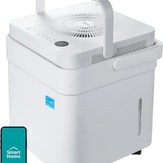 Midea Cube-deshumidificador de 50 pinta para sótano y habitaciones en casa, hasta 4.500 metros cuadrados Pies, Bomba integrada