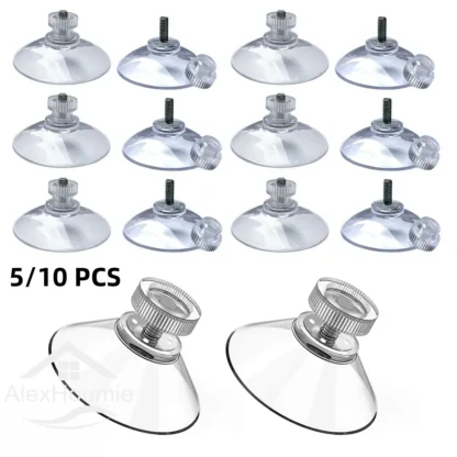 Ventosas de plástico con tornillo, soporte de almohadilla de ventosa de PVC con tuerca de tornillo para ventana de baño, sombra de coche, 5/10 piezas, 25/32/41/53mm