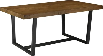 Mesa de comedor de madera maciza moderna, 72 pulgadas, roble rústico, 50 libras, paño seco