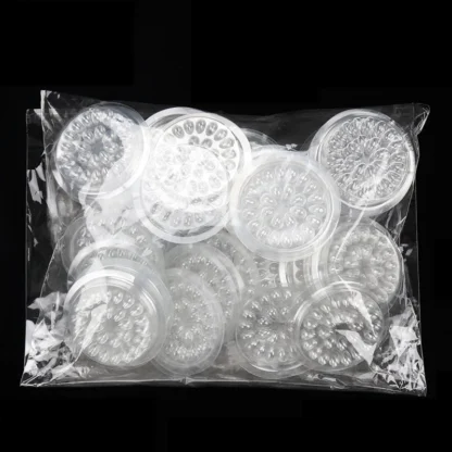 Soporte desechable de 100 piezas, paleta adhesiva de pegamento adhesivo para extensión de pestañas, herramientas de maquillaje, flores de plástico