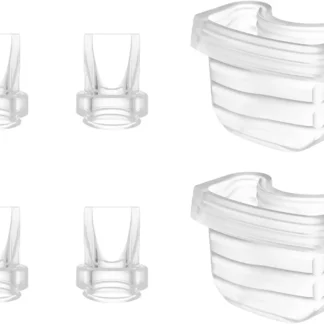 Accesorios portátiles para extractor de leche materna, piezas de bomba de repuesto con brida de 24mm, válvula de pico de pato, diafragma de silicona Compatible con S18 S21