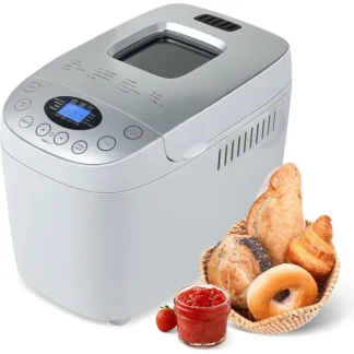 Máquina automática para hacer pan 15 en 1, con paletas de amasar dobles, Breadmaker con Panel táctil y pantalla LCD