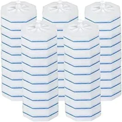 Varita de cepillo de inodoro desechable mejorada, cabezal de limpieza de inodoro, Compatible con recargas, 50 piezas