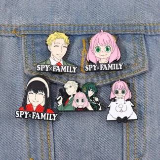 Pines de esmalte Chibi de SPY Family para niños y amigos, broches personalizados, insignias de solapa de Anime, Anya Yor Twilight Loid Puppy, regalo de joyería