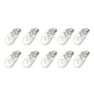 Bombilla halógena para coche T10, 12V, 5W, 168, 194, W5W, instrumento de clúster, lámpara de tablero, luces de lectura, 10 paquetes, blanco cálido