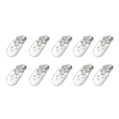 Bombilla halógena para coche T10, 12V, 5W, 168, 194, W5W, instrumento de clúster, lámpara de tablero, luces de lectura, 10 paquetes, blanco cálido