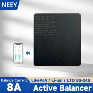 NEEY-equilibrador activo para batería LiFePo4 de iones de litio, 8A, 10A, APP BT para 2S ~ 24S, 10A, 8A, 4S de corriente de equilibrio, 8S, 16S, BMS, ecualizador inteligente
