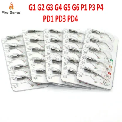 Puntas de escalador Dental, accesorios piezoeléctricos, G1, G2, G3, G4, G5, G6, P1, P3, P4, GD1, GD2, GD3, GD4, PD1, Pdte, Satelec, 1 paquete