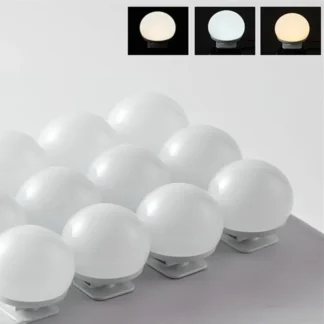 Lámpara Led con lente de tres tonos, Bombilla de relleno de espejo Hollywood, Serie usb, espejo cosmético, Bombilla