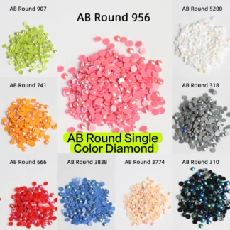 Cuentas de diamantes AB de un solo Color para pinturas de diamantes 5D, resina AB redonda, taladros de pintura de diamantes AB de 2,8 MM, 60 colores, 1000 piezas
