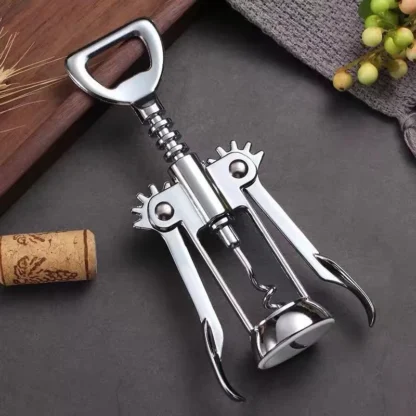 Sacacorchos multifuncional, abrebotellas portátil para el hogar, cuchillo de caballito de mar, suministros de cocina, utensilios de vino