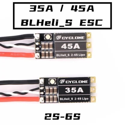 3 piezas Cyclone 35A 45A BLHeli_S ESC soporte 2-6S fuente de alimentación DShot150/300/600 Oneshot125 para RC FPV Quadcopter avión Drone