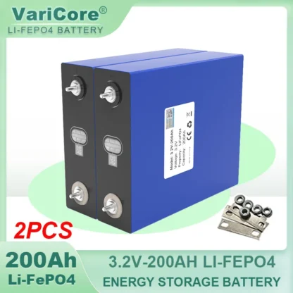 Batería LiFePO4 de 3,2 V, 200Ah, 3,2 v, baterías de fosfato de hierro y litio para RV, campistas, carrito de Golf, todoterreno, Solar, eólica, libre de impuestos, 2 uds.