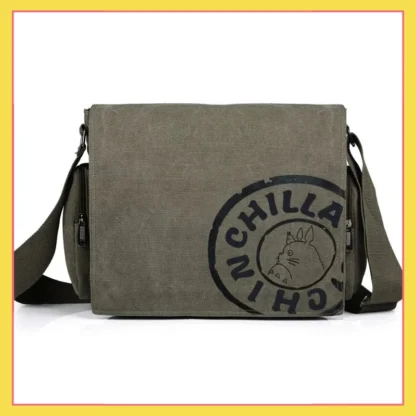 Bolso cruzado de lona Totoro para hombre y mujer, bandolera de hombro, informal, multifuncional, ligero, regalo para estudiantes, nueva tendencia de moda