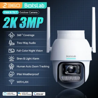 Botslab-cámaras 2K de 3MP, sistema de protección de seguridad IP con visión nocturna para oficina/bebé/remoto/Monitor de mascotas, Wifi, CCTV, 1/2 Uds.