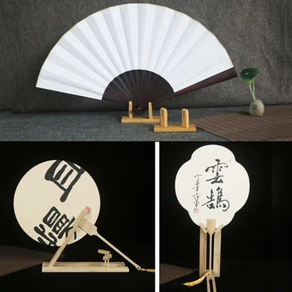 Soporte de estante para Fans chinos, Base de exhibición de madera plegable japonesa, marco de imagen tradicional