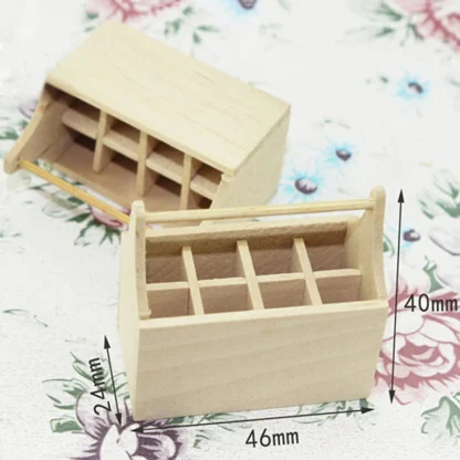 Casa de muñecas en miniatura, kit de herramientas de madera, caja de herramientas, muebles, juego de juguetes, escenas de la vida, accesorios de muñecas, modelo de decoración, 1/12
