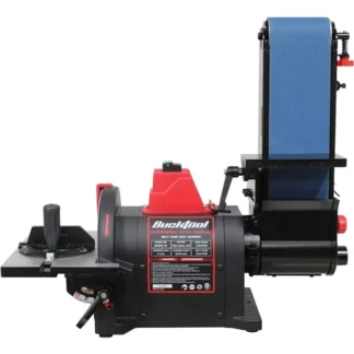 BUCKTOOL-lijadora de correa de Banco Pro 1HP para trabajo de Metal, 4x36 en Correa y 8 en disco con Motor de accionamiento directo 1HP