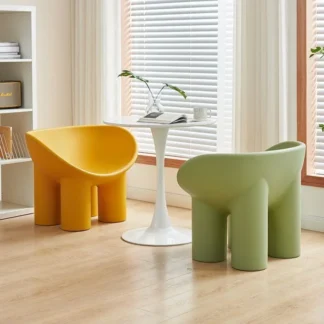 Silla de diseño nórdico con pata de elefante, asiento individual, cómoda, creativa, reclinable, para exteriores, para dormitorio