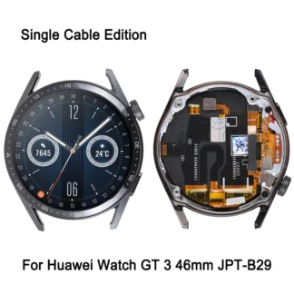 Pantalla LCD de edición de un solo Cable con marco para Huawei Watch GT 3, repuesto de montaje completo de digitalizador y pantalla de JPT-B29 de 46mm