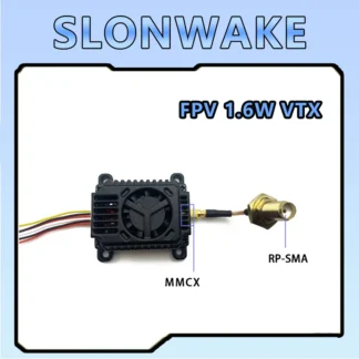 SLONWAKE 5.8G 1.6W 5 niveles de potencia VTX 48CH Raceband CNC Shell ventilador de refrigeración 2-4S 36 × 36mm para RC FPV