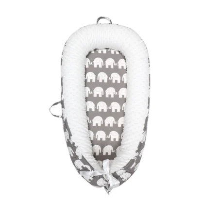 Tumbona con estampado de algodón 100% para recién nacido, cama para dormir de color sólido, nido, portátil, tumbona infantil, Moisés con almohada pequeña