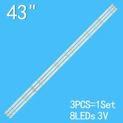 Tira de luces LED para TV POLAROID, accesorio para televisor de 43 ", PTV4317ILED DLED43KJAN 3X8 0006 E177671B/PEC 43CE210G1 HK43D08-ZC22AG-09 303HK430038