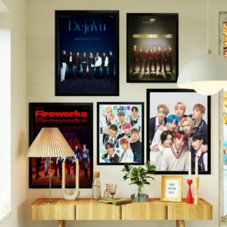 Ateez póster impreso de arte de pared, pintura en lienzo, póster para sala de estar familiar moderna, decoración del hogar