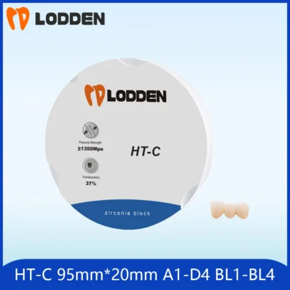 LODDEN-Bloque de Zirconia Dental, HT-C de 95mm x 20mm, máquina de fresado CAD CAM Roland para laboratorio Dental, materiales dentales