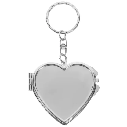 Love-espejo pequeño de Metal compacto para maquillaje, bolsillo portátil para mujer, Mini mano en forma de corazón