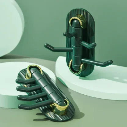 Gancho giratorio de lujo para cocina y baño, gancho giratorio súper fuerte, luz de ondulación de agua, 1 unidad