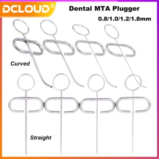 Aplicador de tapones MTA dentales Colector de implantes óseos Transportadores de harina en polvo Portador de jeringas de relleno de dientes Cabeza recta / curva
