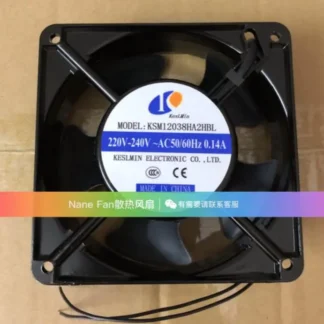 KeSiMin-KSM12038HA2HBL, ventilador de refrigeración de servidor de 2 cables, AC 220V, 0.14A, 120x120x38mm