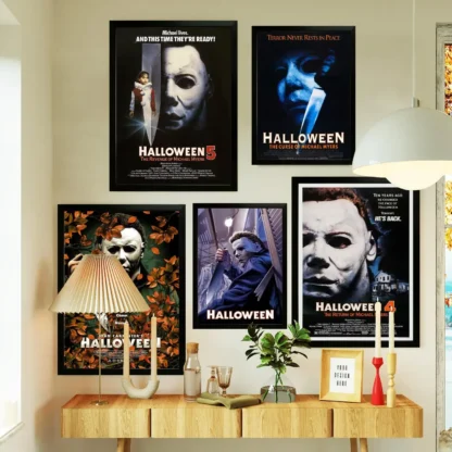 Impresiones de póster de Michael Myers, arte de pared, pintura en lienzo, póster para sala de estar familiar moderna, decoración del hogar