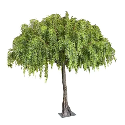 Árbol de Salix Artificial personalizado para paisajismo, 500CM, 300 ramas, sauce, decorativo para interiores y exteriores