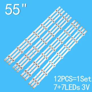 Tira de luces LED de iluminación trasera, accesorio para televisor LG de 55 ", 6916L-1629A V14 SLIM DRT REV 0,0, tipo 1, 55LB670V 55LB671V 55LB67, 12 piezas, 3V, 7 + 7 lámparas