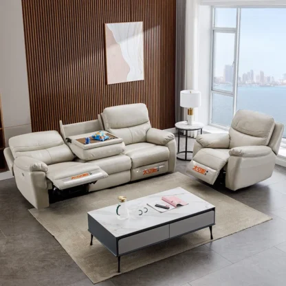 Sofá reclinable para sala de estar, sillón individual de esquina reclinable, muebles de piso de La Casa, recepción de lujo